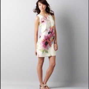 Ann Taylor LOFT Watercolor Floral Shift Dress